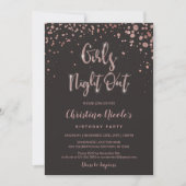 Invitation "Filles Night Out" Anniversaire ou Bachelorette Gl (Devant)