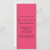 Invitation Filles Night Out, Bachelorette Party - Rose chaud (Dos)