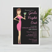 Invitation Filles Night Out Cocktail Diva Anniversaire (Debout devant)