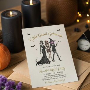 Invitation Filles Night Out Ghoul Getaway Halloween Party Inv