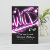 Invitation Filles Night Out Neon Wild 40e anniversaire N'impo (Debout devant)