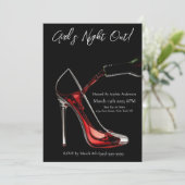 Invitation Fille's Night Out-Stiletto avec vin (Debout devant)