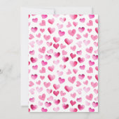 Invitation Filles Nuit Aquarelle Coeurs de la Saint-Galentin (Dos)