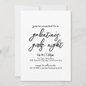 Invitation Filles Nuit Coeurs manuscrits de la Saint-Galentin (Devant)