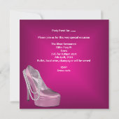 Invitation Filles Nuit Sortir Chaussures Roses Hi Talons Mart (Dos)