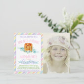 Invitation Filles Pancakes et Pyjama Photo Anniversaire (Debout devant)