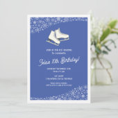 Invitation Filles Patinage sur glace Fête d'anniversaire (Debout devant)