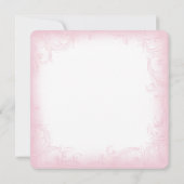 Invitation Filles Pink Chalkboard Bas Baby shower (Dos)
