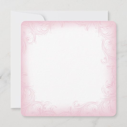 Invitation Filles Pink Chalkboard Bas Baby shower (Dos)