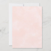 Invitation Filles Pink Gold Rose Baby shower d'aquarelle mode (Dos)