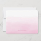 Invitation Filles Pink Ombre Premier anniversaire (Dos)