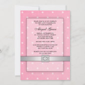 Invitation Filles Pink Première Communion (Dos)