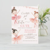 Invitation Filles Pink Tutu Ballerina 2e anniversaire (Debout devant)