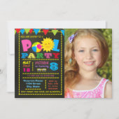 Invitation Filles Pool de la fête de la piscine fête d'annive (Devant)