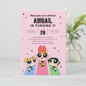 Invitation Filles Powerpuff Anniversaire - Rose (Debout devant)