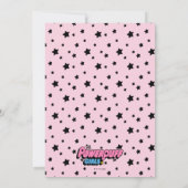 Invitation Filles Powerpuff Anniversaire - Rose (Dos)