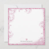 Invitation Filles Premier anniversaire fête Ange rose (Dos)