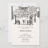 Invitation Filles rétro prenant le thé  (Devant)