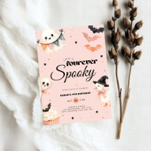 Filles Rose Halloween Fourever Fantôme 4ème Annive
