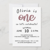 Invitation Filles Rose Parties scintillant or photo premier a (Dos)