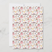 Invitation Filles roses Grange Animaux de ferme Anniversaire  (Dos)