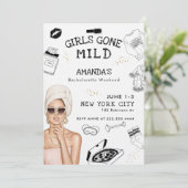 Invitation Filles Sages Enterrement de Vie de Jeune Fille Pro (Debout devant)