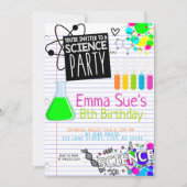 Invitation Fille's Science Lab Scientist Party Anniversaire (Devant)