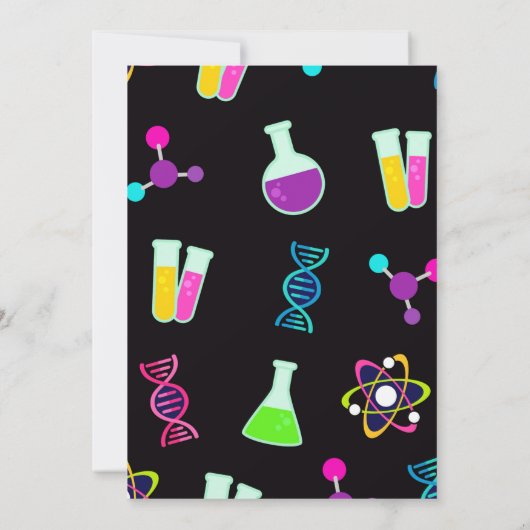 Invitation Fille's Science Lab Scientist Party Anniversaire (Dos)