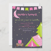 Invitation Filles se marier/camper dehors (Devant)