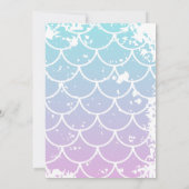 Invitation Filles Sirène photo sous la mer 5e anniversaire (Dos)