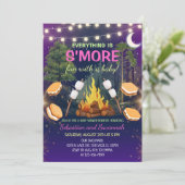 Invitation Filles S'more Fun Campfire Smores Baby Shower (Debout devant)