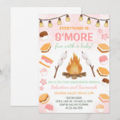 Invitation Filles S'more Fun Campfire Smores Baby Shower (Devant / Derrière)