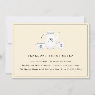 Invitation Filles sophistiquées High Tea Fête d'anniversaire