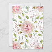 Invitation Filles superbes Balloon rose 1er anniversaire (Dos)