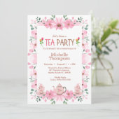 Invitation Filles Tea Party 5e anniversaire (Debout devant)