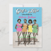Invitation Filles Trip Beach Anniversaire ou Bachelorette Par (Devant)