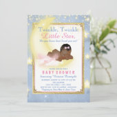 Invitation Filles Twinkle Twinkle Little Star Baby shower (Debout devant)