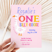 Invitation Filles Une Oie Silly Été Enfants Premier anniversa