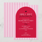 Invitation Filles veulent juste s'amuser Fête d'enterrement d (Devant / Derrière)