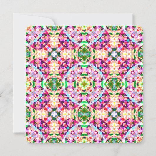 Invitation Fille's Vibrant été vert brillant rose Anniversair (Dos)