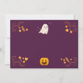 Invitation Filles violettes Halloween fête d'anniversaire Pho (Dos)