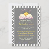 Invitation Filles Vous Êtes Mon Baby shower Sunshine Invitati (Devant)