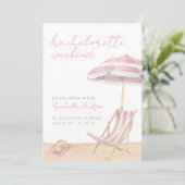 Invitation Filles Weekend Beach Bachelorette Party (Debout devant)