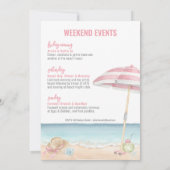 Invitation Filles Weekend Beach Bachelorette Party (Dos)