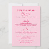 Invitation Filles Weekend Cocktail Social Club Bachelorette (Dos)