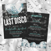 Invitation Filles Weekend Dernier Disco Bachelorette