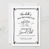 Invitation Filles Weekend Social Club Bachelorette (Devant)