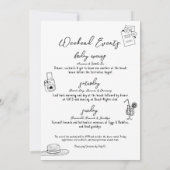 Invitation Filles Whimsical Tiré À La Main Trip Bachelorette  (Dos)