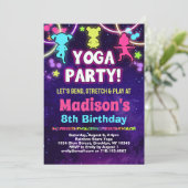 Invitation Filles Yoga fête d'anniversaire (Debout devant)