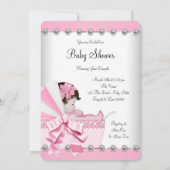 Invitation Filles Zebra Baby shower (Dos)